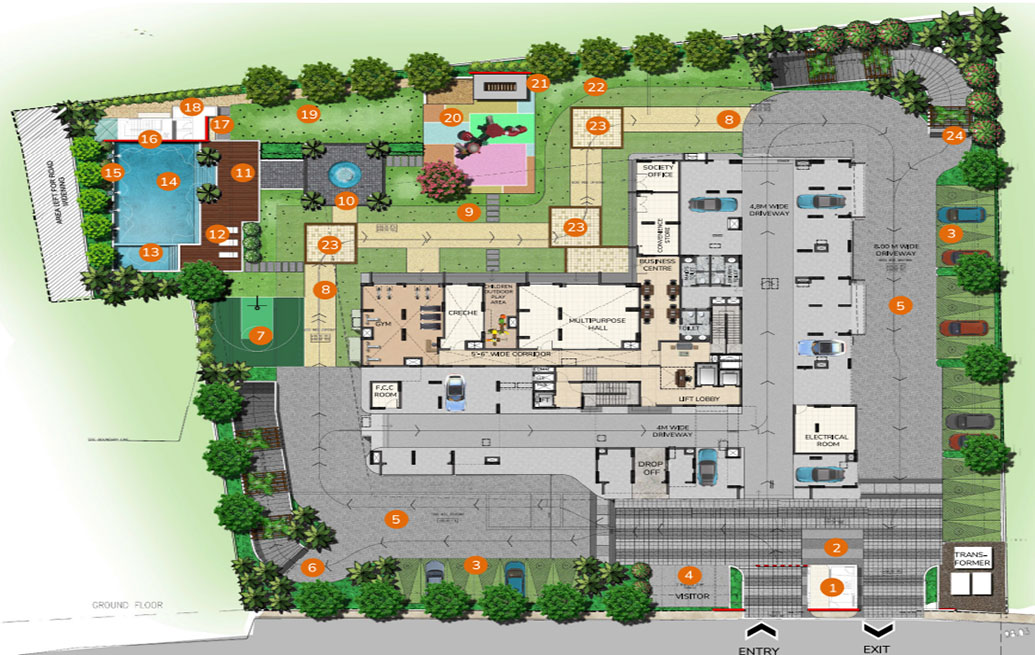 Sapthagiri Nirvana master plan site layout with 2 & 3 BHK towers Varthur-Sarjapur Road, Bangalore